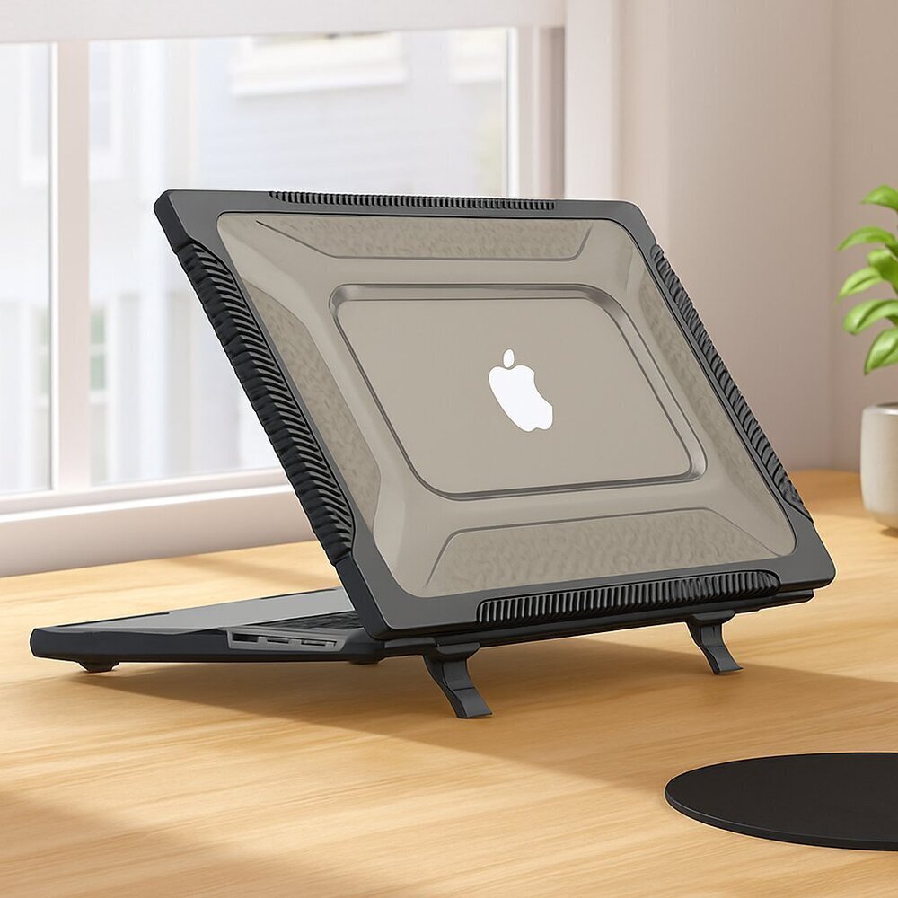 🆕Shockproof Case for MacBook Pro 16" M4/M3/M2/M1 with Stand & Mouse Pad -Black